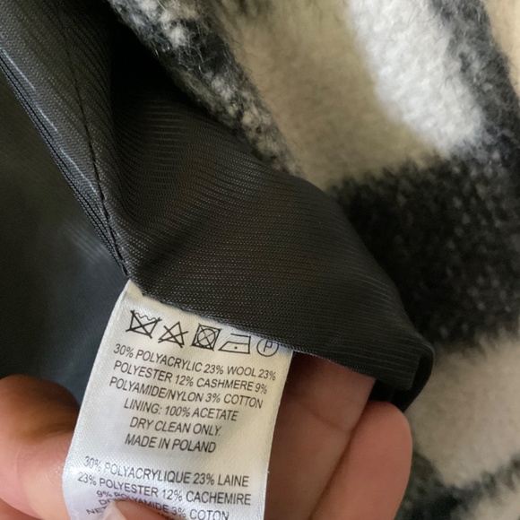French Connection Oversize Plaid Wool Coat - Size 4 - Picture 8 of 10